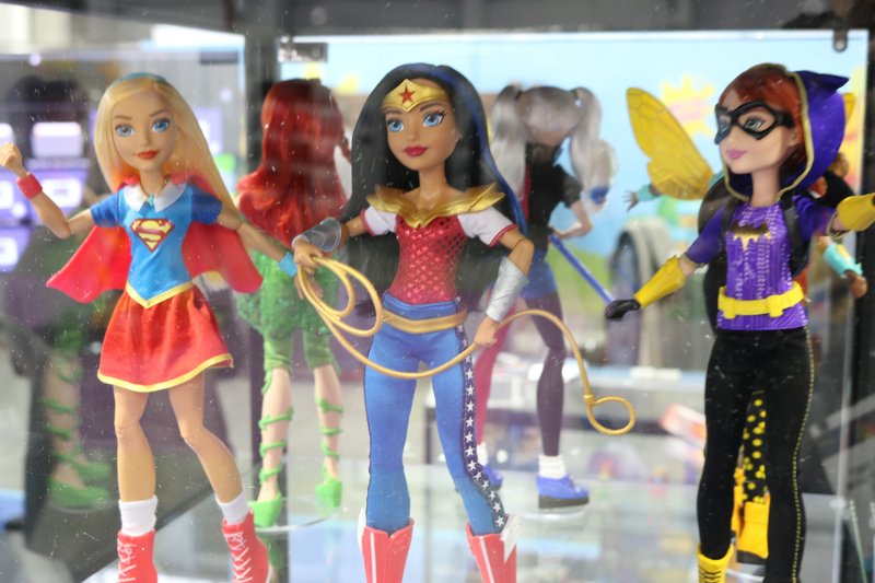 DC Super Hero Girls are on display. Love Batgirl’s hoodie.